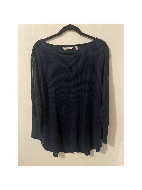 Soft Surroundings Tops - Soft Surroundings Bailey Top Womens Size Large Waffle Knit Eyelet Sleeve Tunic
